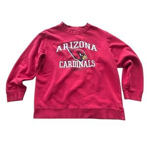 Arizona‎ Cardinals NFL Crewneck Red Sweater Big Logo Mens Size 2XL Fanatics Pro